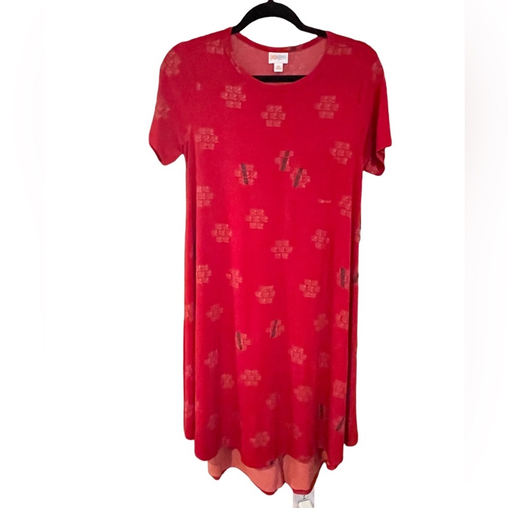 LuLaRoe Carley swing dress, red, size XS